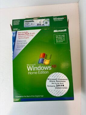 Used collectible Microsoft Windows XP Home Edition software in box